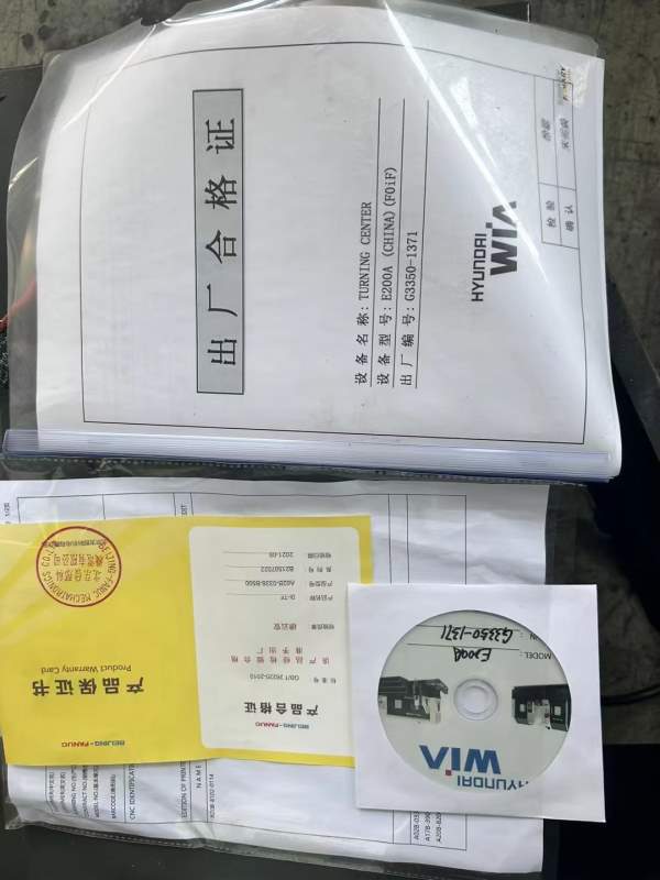 刚刚买下9.5成新韩国威亚E200A数控车、使用几百个小时.