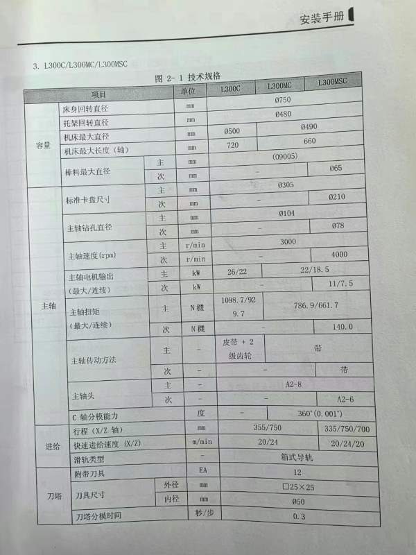 韩国原装威亚300C，15寸液压卡盘带齿轮箱，带对刀仪。